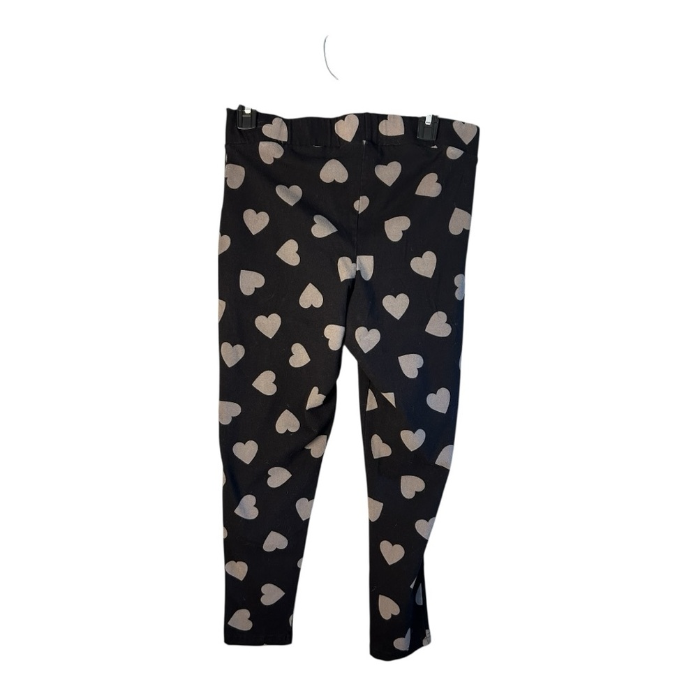 Torrid Women's Black Silver Hearts Mid Rise Full Length Premium Leggings Size 1X - Picture 7 of 9